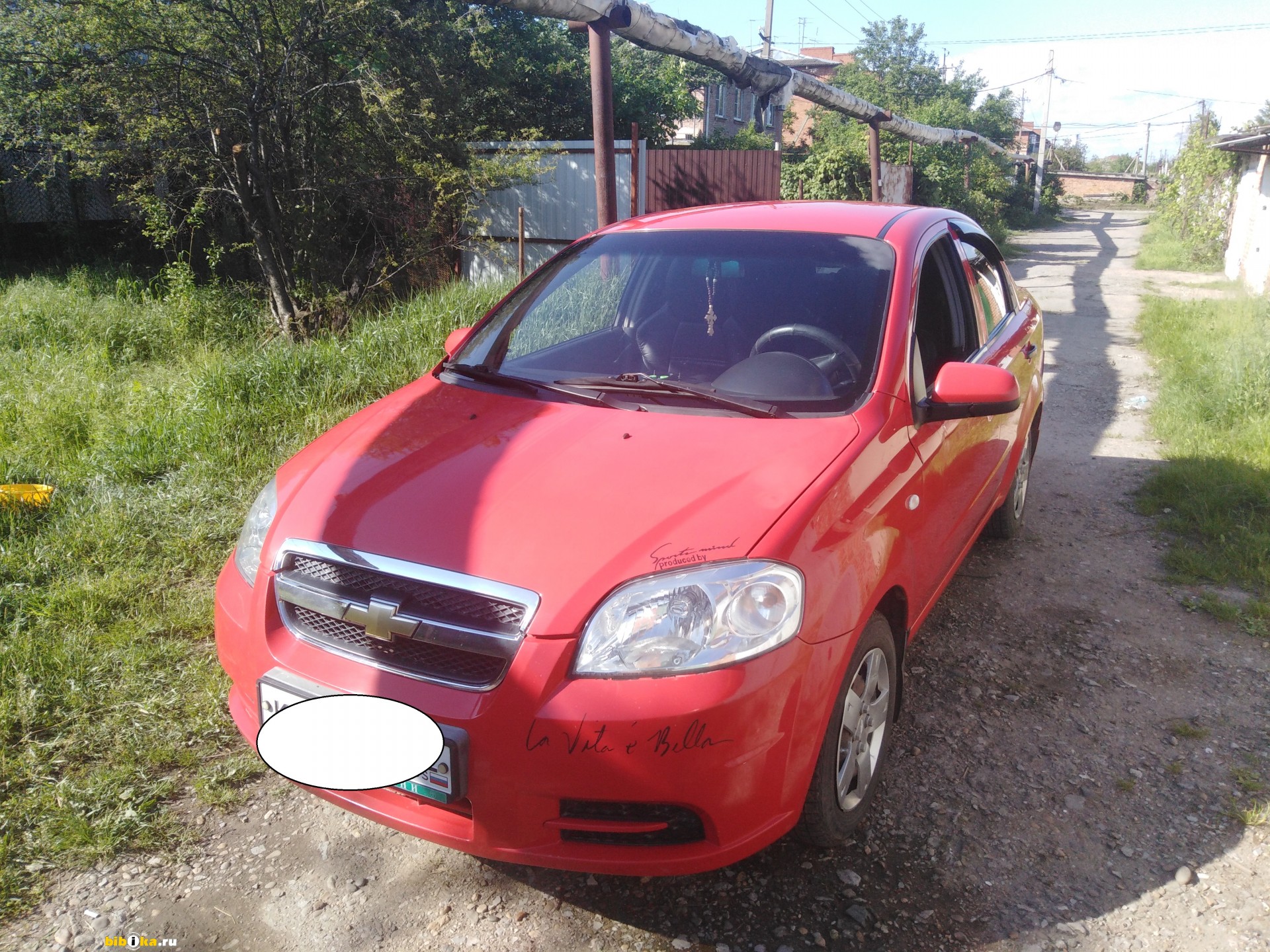 Chevrolet Aveo t250 красный Рубин